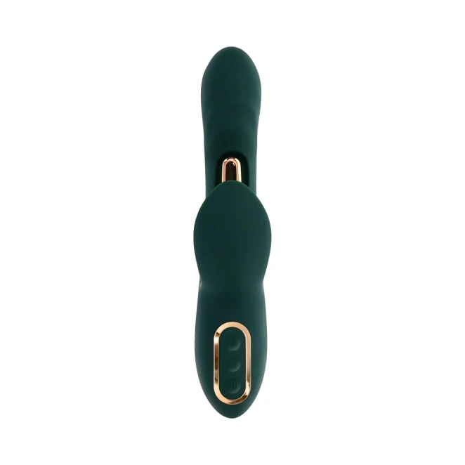 Evolved Heart Of Gold 10-Speed Dual Stimulation Vibrator with Dual-Tapping Gold Bars