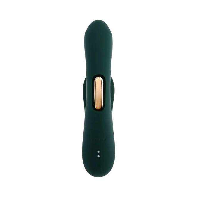 Evolved Heart Of Gold 10-Speed Dual Stimulation Vibrator with Dual-Tapping Gold Bars