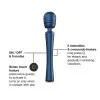 MAN WAND Edgy Vibrating Silicone Wand with Interchangeable Heads – Stellar Blue