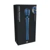 MAN WAND Edgy Vibrating Silicone Wand with Interchangeable Heads – Stellar Blue