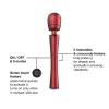 MAN WAND Edgy Vibrating Silicone Wand with Interchangeable Heads – Velvet Red