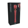 MAN WAND Edgy Vibrating Silicone Wand with Interchangeable Heads – Velvet Red