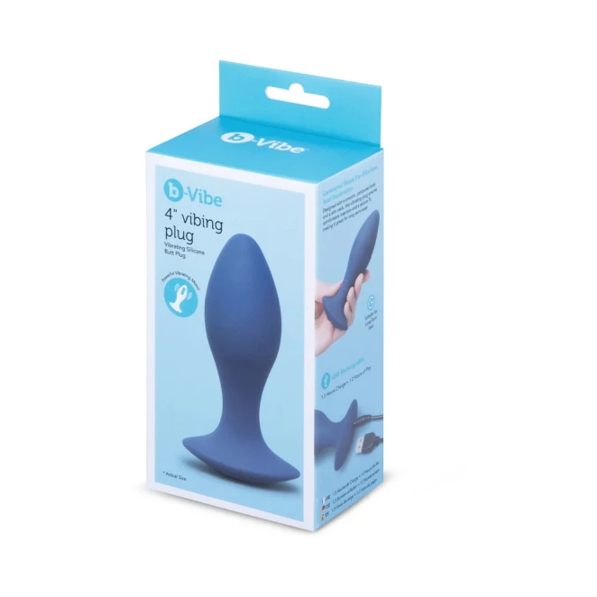b-Vibe 4 in. Vibrating Silicone Butt Plug