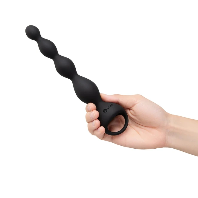 b-Vibe 6.5 in. Tapered Vibrating Silicone Anal Beads