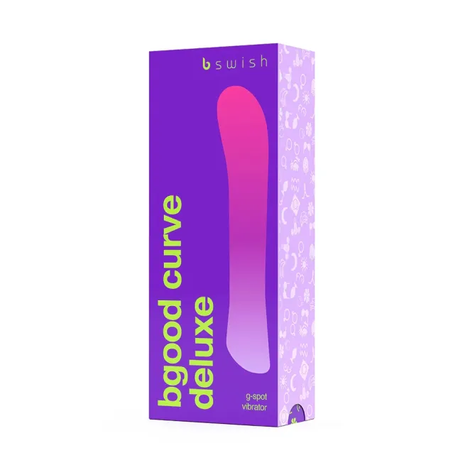 7.5 Inch B Swish Bgood Deluxe Curve G-Spot Vibrator Violet