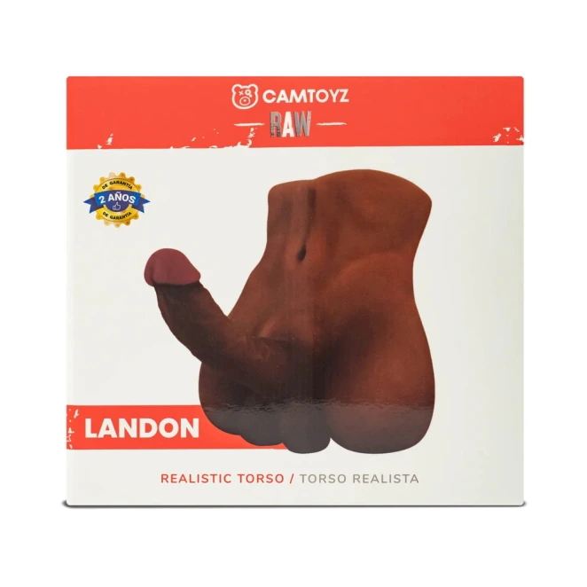 Camtoyz Landon Realistic Male Torso Masturbator with Posable 8 Inch Dildo