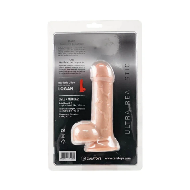 7 Inch Camtoyz Logan Ultra Realistic Uncut Suction Cup Dildo