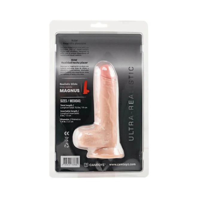 7.5 Inch Camtoyz Magnus Ultra Realistic Suction Cup Dildo