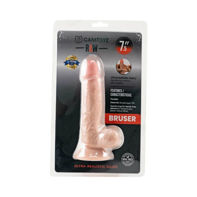 7.5 Inch Camtoyz Bruser Ultra Realistic Suction Cup Dildo