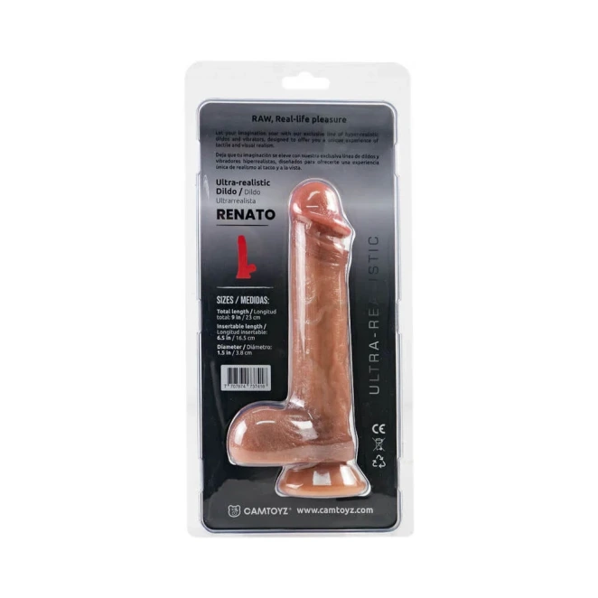 9 Inch Camtoyz Renato Ultra Realistic Silicone Dildo