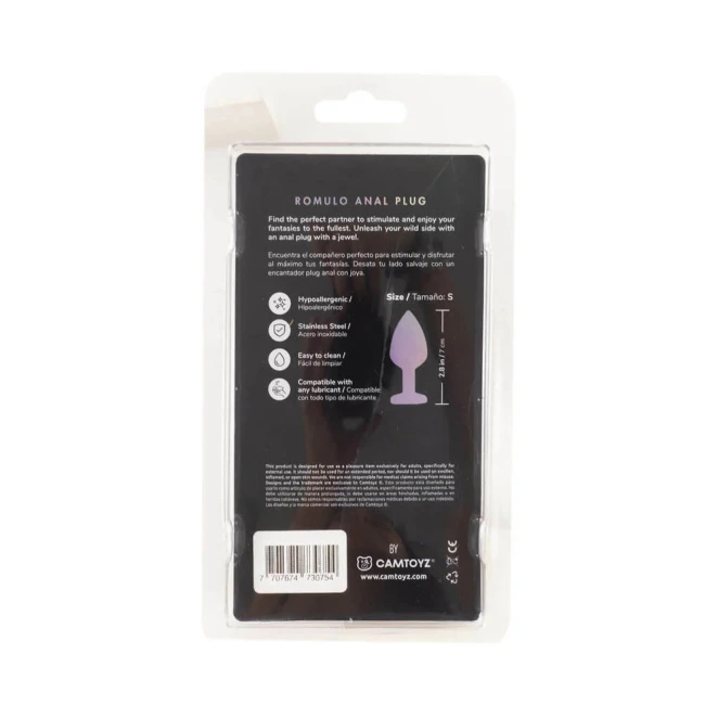 Camtoyz Onix Romulo Jeweled Anal Plug Silver