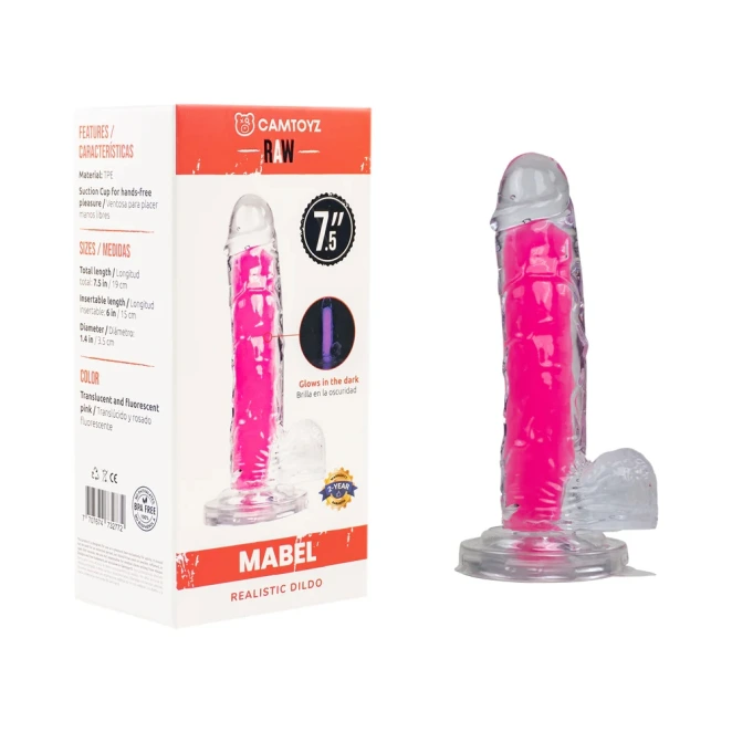 7.5 Inch Camtoyz Mabel Realistic G.I.T.D. Jelly Dildo