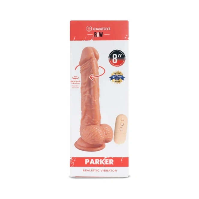 8 Inch Camtoyz Parker Realistic Vibrating Silicone Dildo