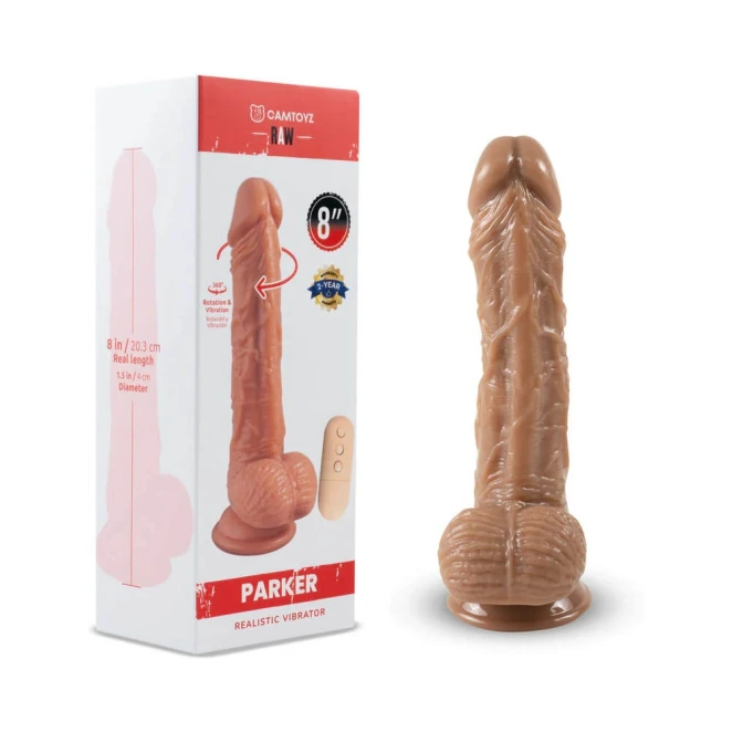 8 Inch Camtoyz Parker Realistic Vibrating Silicone Dildo