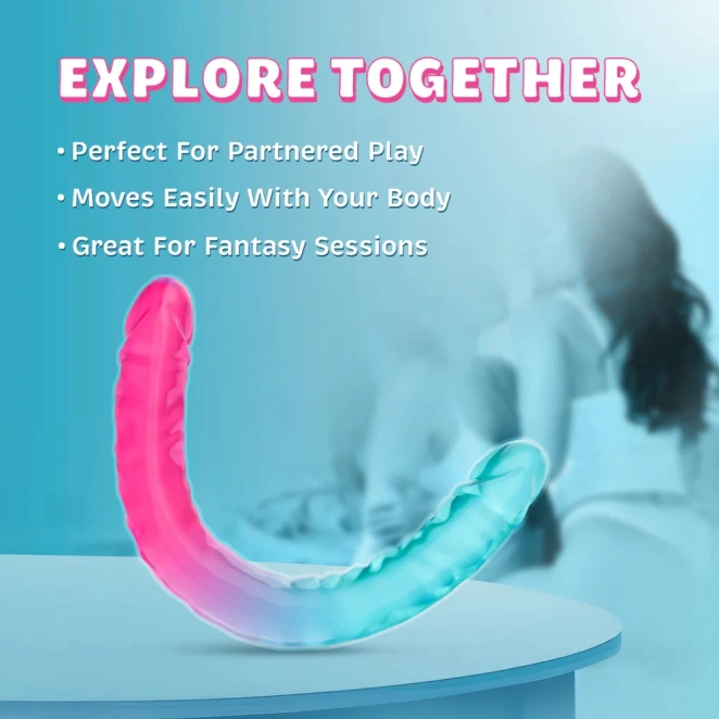 18 Inch B Yours Candy Papi Realistic Double Ended Dildo