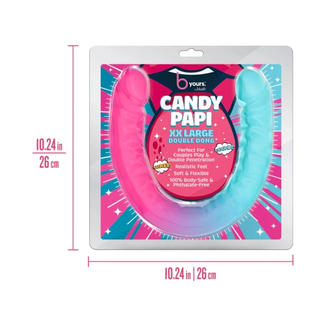 18 Inch B Yours Candy Papi Realistic Double Ended Dildo
