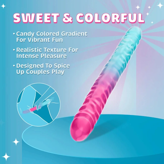 18 Inch B Yours Candy Papi Realistic Double Ended Dildo
