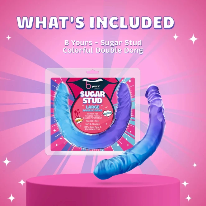 14 Inch B Yours Sugar Stud Realistic Double Dildo