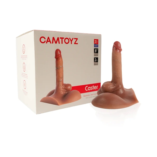Camtoyz Caster Realistic Mini Torso with Rideable 8 Inch Silicone Dildo