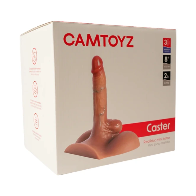 Camtoyz Caster Realistic Mini Torso with Rideable 8 Inch Silicone Dildo