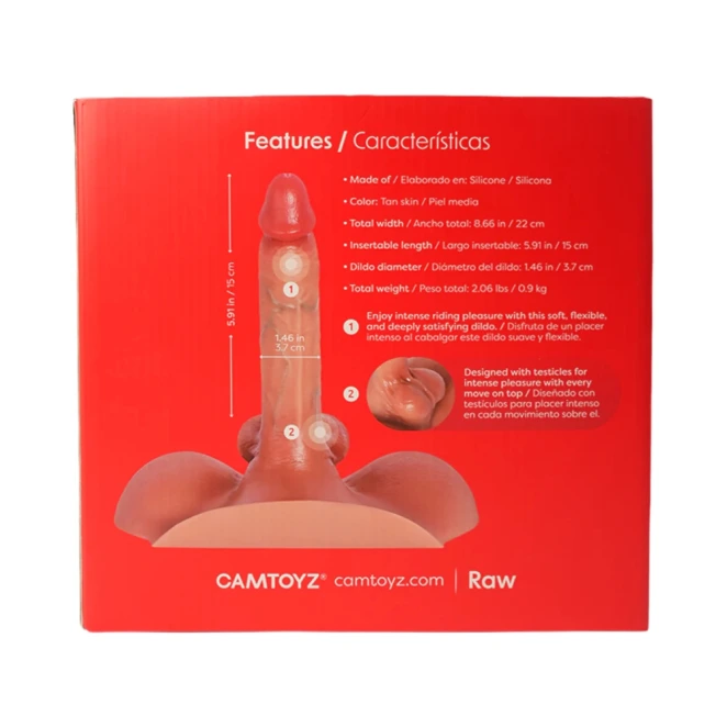 Camtoyz Caster Realistic Mini Torso with Rideable 8 Inch Silicone Dildo