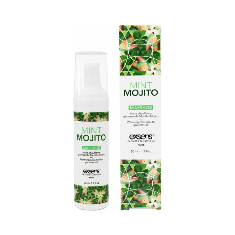 Exsens Warming Massage Oil Mint Mojito 1.7 oz. Exsens Warming Massage Oil Mint Mojito 1.7 oz.