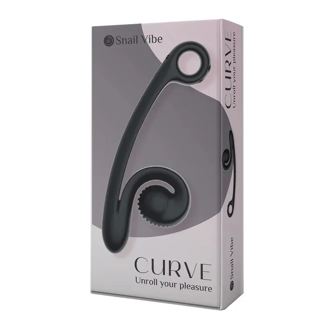 Snail Vibe Curve Dual Motor Vibrator Black