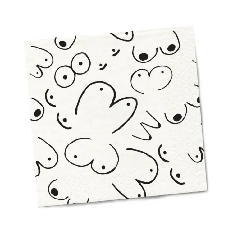 Twisted Wares Boobs Napkins 20-Pack Twisted Wares Boobs Napkins 20-Pack
