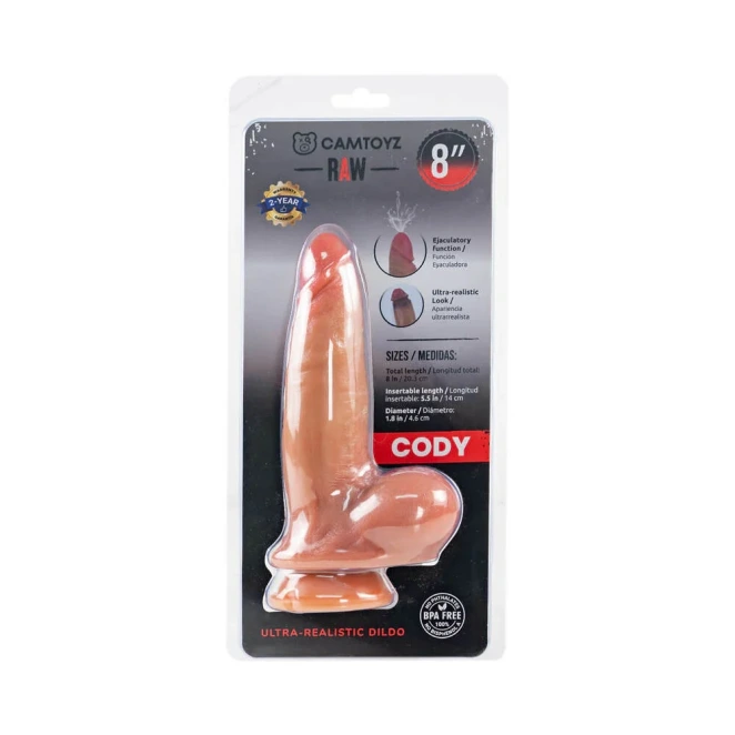 8 Inch Camtoyz Cody Ultra Realistic Squirting Silicone Dildo