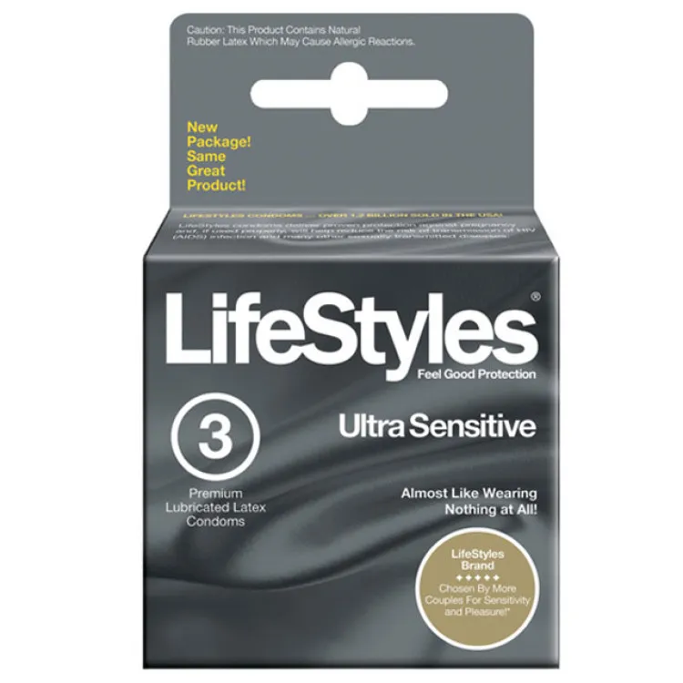LifeStyles Ultra Sensitive Condoms (3-Pack) (10967) by Paradise Marketing Services | Condoms | SlipDix.com LifeStyles Ultra Sensitive Condoms (3-Pack) (10967) | SlipDix.com
