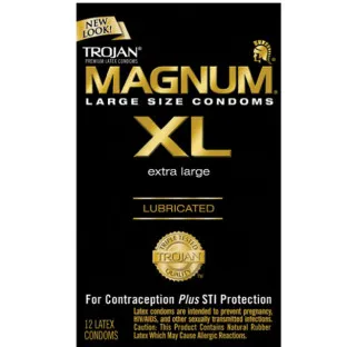Trojan Magnum XL Lubricated Condoms 12-Pack