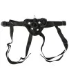 Adjustable Vibrating Black Velvet Strap-On Harness Adjustable Vibrating Black Velvet Strap-On Harness