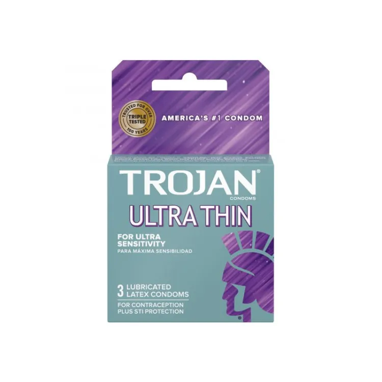Trojan Ultra-Thin Lubricated Condoms 3-Pack Trojan Ultra-Thin Lubricated Condoms 3-Pack