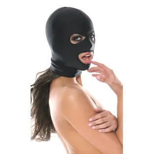 Spandex 3-Hole Hood Black