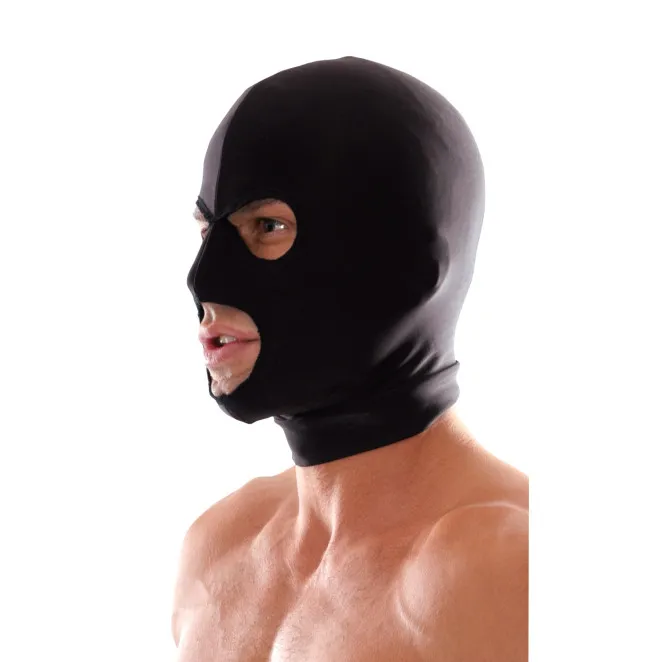 Spandex 3-Hole Hood Black