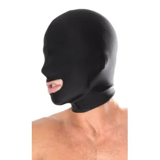 Spandex Open Mouth Hood Black