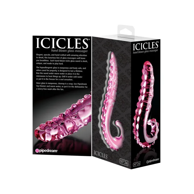 Icicles Tentacle Textured Sensual Glass Dildo