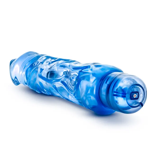 8 Inch Realistic Vibrating Dildo Blue