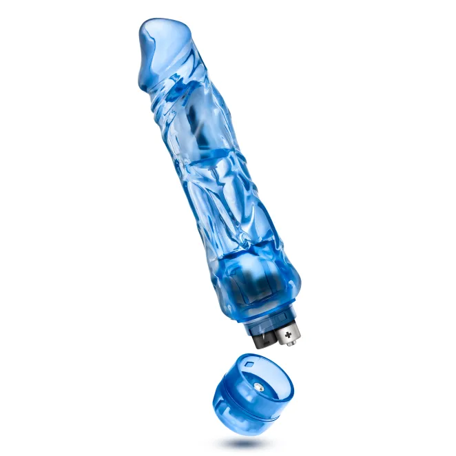 8 Inch Realistic Vibrating Dildo Blue