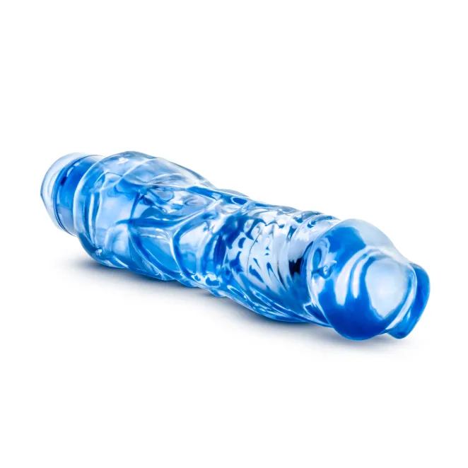 8 Inch Realistic Vibrating Dildo Blue
