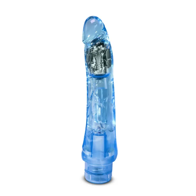 8 Inch Realistic Vibrating Dildo Blue