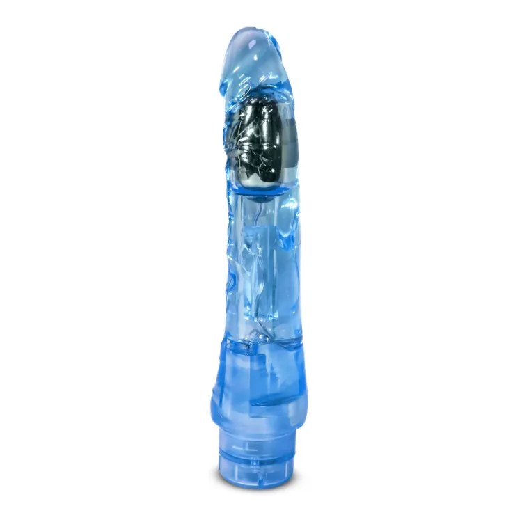 9 in. Realistic Vibrating Dildo Blue 9 in. Realistic Vibrating Dildo Blue