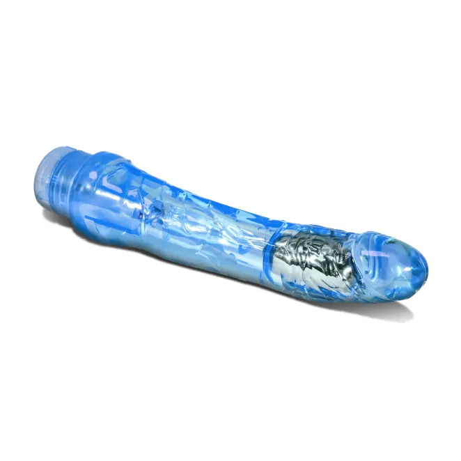 8 Inch Realistic Vibrating Dildo Blue