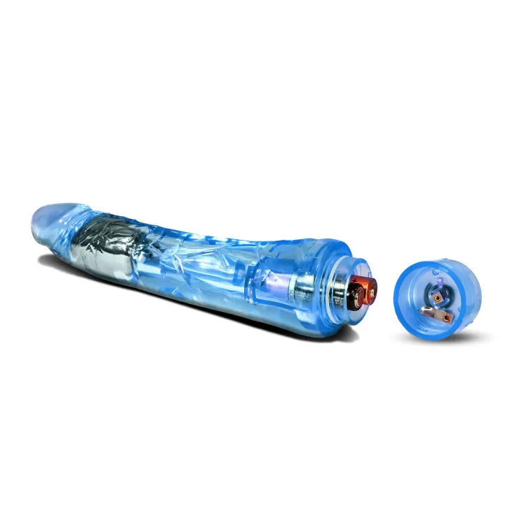 9 in. Realistic Vibrating Dildo Blue 9 in. Realistic Vibrating Dildo Blue