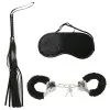 Sportsheets Sex & Mischief 3-Piece Intro to S&M Kit Black (39747) by Sportsheets | Bondage Kits & Sets | SlipDix.com Intro to S&M Kit 3-Pc Black