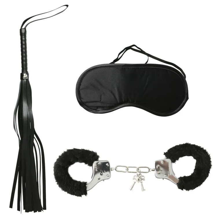 Sportsheets Sex & Mischief 3-Piece Intro to S&M Kit Black (39747) by Sportsheets | Bondage Kits & Sets | SlipDix.com Intro to S&M Kit 3-Pc Black