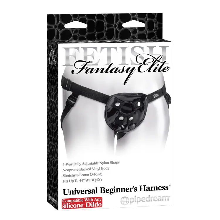 Adjustable Universal Beginner's Strap-On Harness Black Adjustable Universal Beginner's Strap-On Harness Black