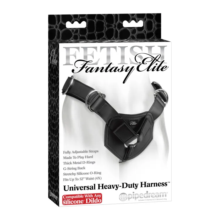Adjustable Universal Heavy-Duty Strap-On Harness Black Adjustable Universal Heavy-Duty Strap-On Harness Black