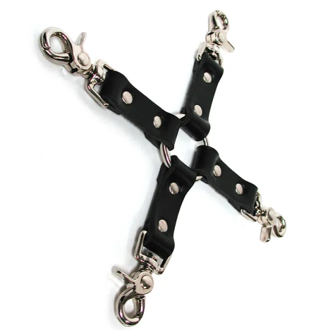 KinkLab Leather Hog Tie Black