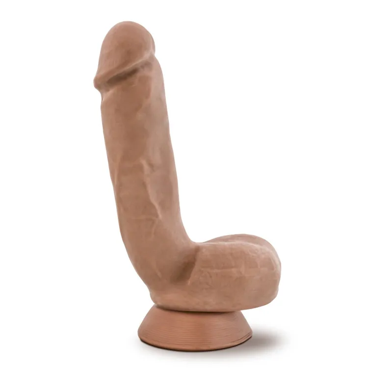 8.5 in. Posable Dual Density Dildo with Balls Tan 8.5 in. Posable Dual Density Dildo with Balls Tan